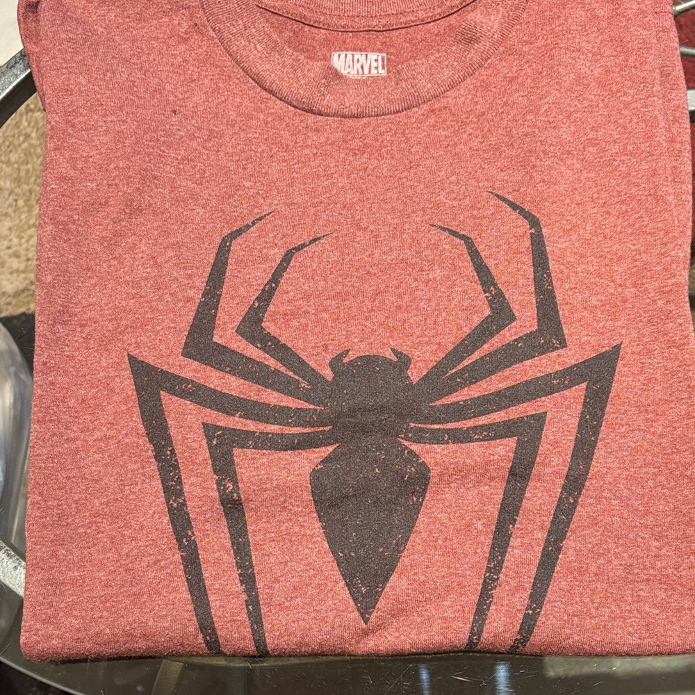 Marvel Red Tee with Black Spider Emblem